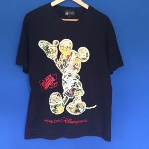 Disneyland Hong Kong Walt Disney Mickey Mouse Cartoon T-Shirt Large